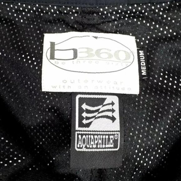 B360 Aquaphile Black Lined Nylon Adjustable Waist Snow Pants Mens Medium - Picture 15 of 16